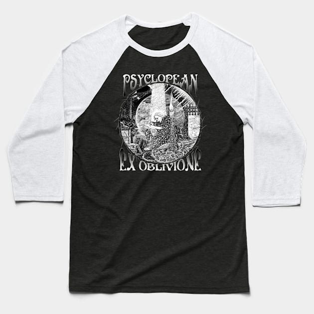 Psyclopean - Ex Oblivione - Lovecraft Exclusive Design - Dark Ambient Dungeon Synth Baseball T-Shirt by AltrusianGrace